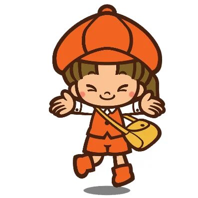 元気な女の子のイラスト