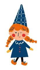 ウィンクする女の子のイラスト