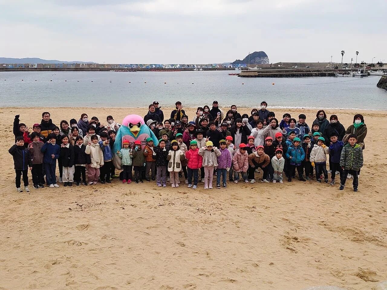 サガン鳥栖マスコットとの集合写真