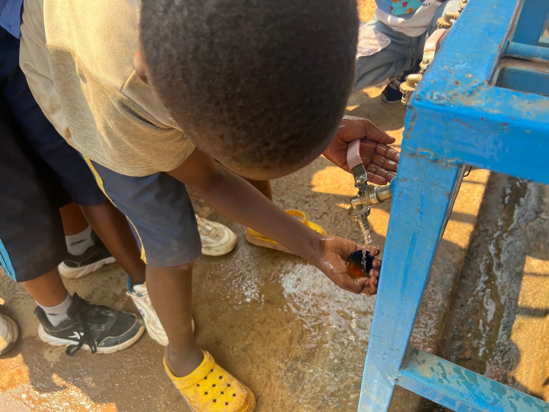 ルワンダでの手洗い授業の様子