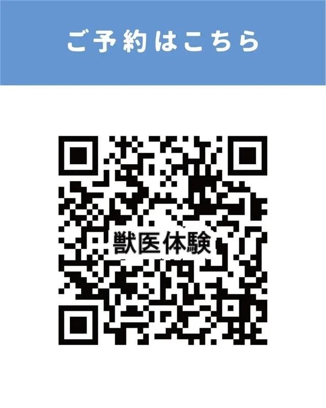 獣医体験の予約QRコード