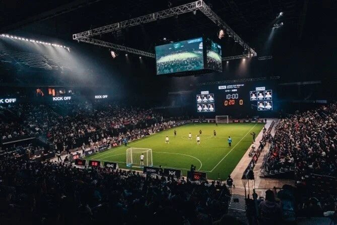 サッカーの試合風景