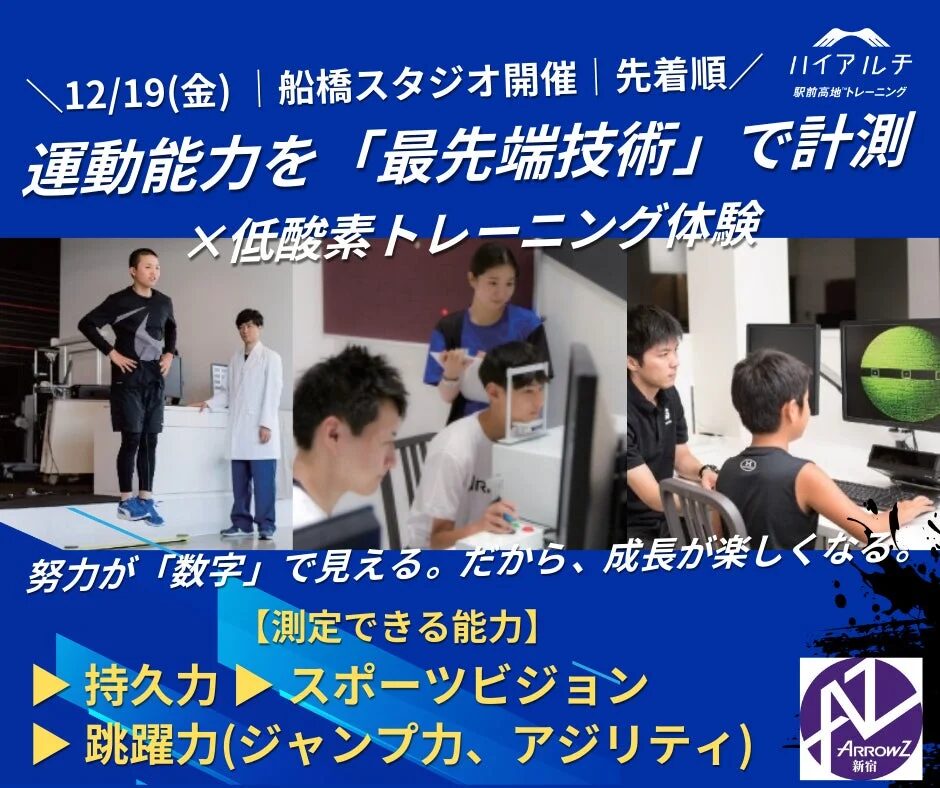 運動能力測定の告知画像