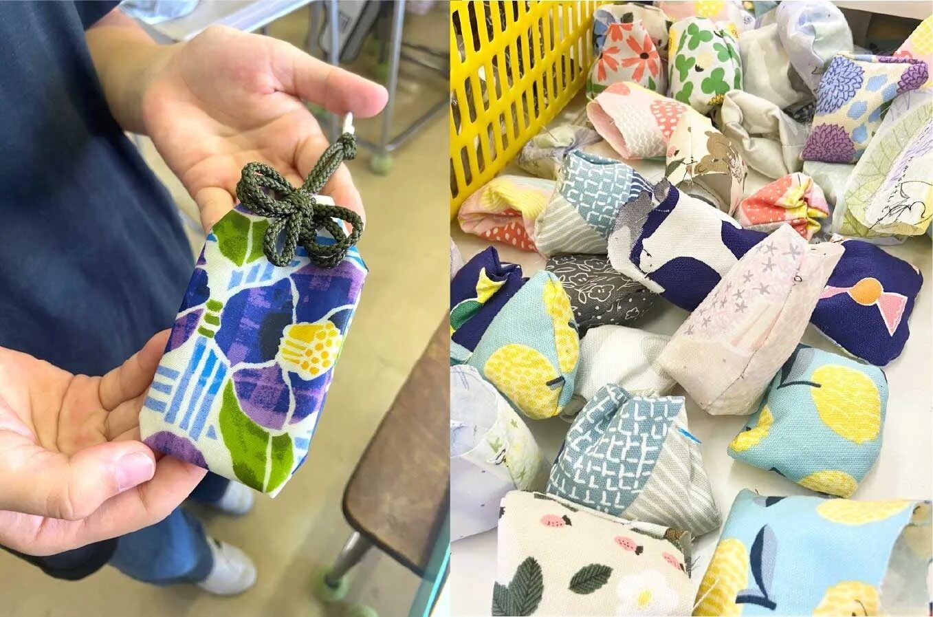 手作りの和風お守り