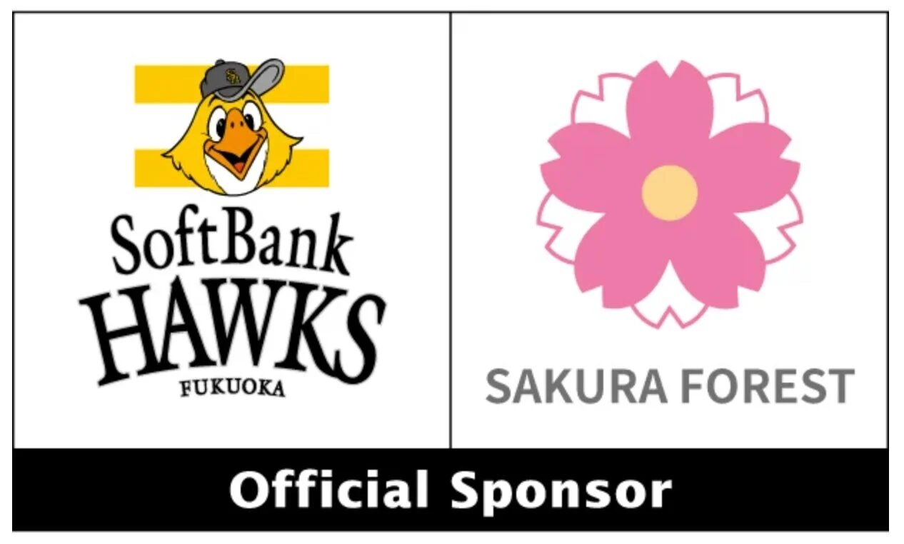ソフトバンクホークスとさくらの森のロゴ