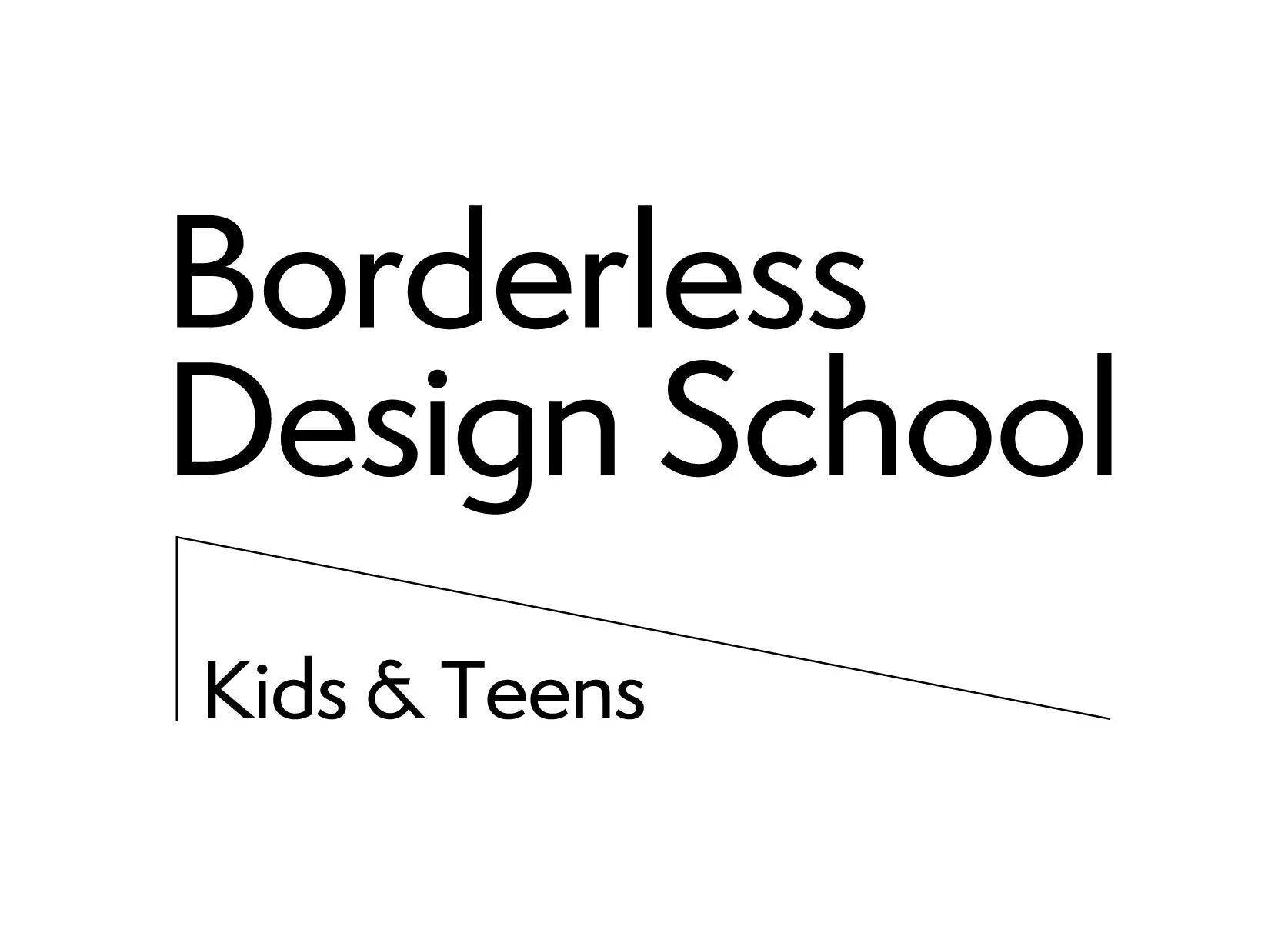 「Borderless Design School Kids & Teens」という文字が書かれたロゴ画像です。