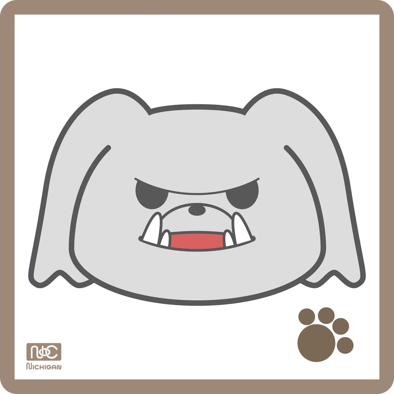 別ポーズの怒った顔のニチワンくん