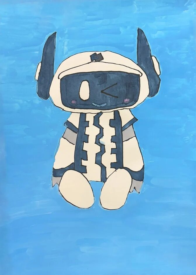 可愛らしいロボットのイラスト